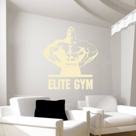 Veselá Stena Samolepka Elite Gym Farba: béžová, Veľkosť: 60 x 64 cm