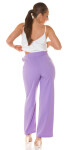 Sexy Koucla Highwaist Cloth Pants with Belt lilac L