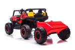 Mamido Mamido Elektrické autíčko Buggy UTV 4x4 s vlečkou 24V | 4x200W červené