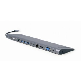 Gembird A-CM-COMBO9-01 USB-C® (USB 3.1) MultiPort húb sivá; A-CM-COMBO9-01