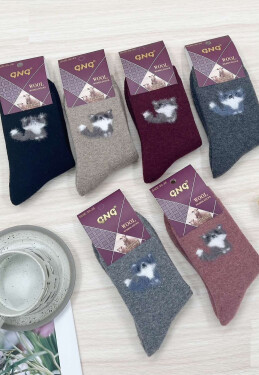 WiK 003 dámske ponožky Angora 978 35-42 černá 35-38