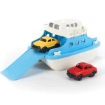 Green Toys Trajekt modro-biela s autíčkami