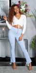 Sexy Highwaist Pants with side Slit Einheitsgroesse