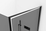 CERANO - Sprchovací kút Porte Ľ/P - 8 mm - čierna matná, grafitové sklo - 100x70x195 - otočný CER-8050BD7485