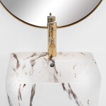 REA - Voľne stojace umývadlo Aris Marble 44x37,5 REA-U6906