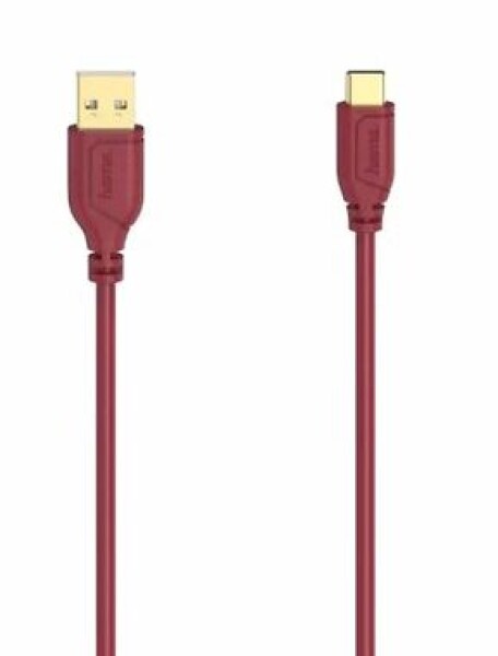 Hama 200636 Flexi-Slim kábel USB-A na USB-C 0.75 m červená (200636-H)