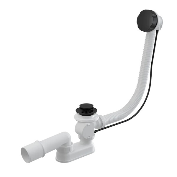 Alcadrain 1 - Alcadrain Sifón vaňový automat komplet, čierna-mat A55BLACK-120 A55BLACK-120