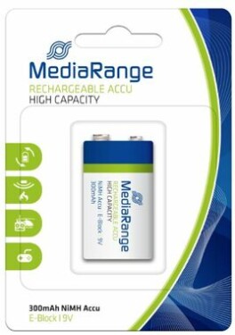 MediaRange High capacity nabíjacia batéria E-Block 6HR61/HR22 / 9V (MRBAT124)