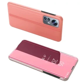 Hurtel Clear View Case s chlopňou ružová / Flipové púzdro / XIAOMI 12 Lite / priehľadné okienko
