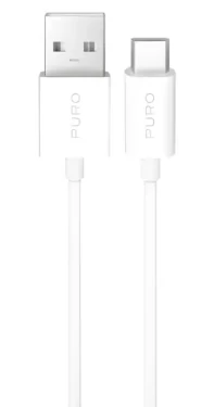Puro TPE biela / Dátový kábel / USB-A - USB-C / 10 W / 3 m