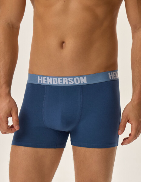 Pánske boxerky 3PACK Jarl 41930-MLC Jeans Blue Pattern - Henderson L modrá mix