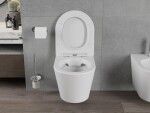 MEXEN - Rico Závesná WC misa vrátane sedátka s pomalým tenkom, duroplast, biela mat 30724001