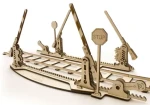 Ugears 3D drevené mechanické puzzle Železničný prejazd s 4 m koľají