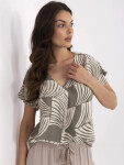 Blúzka D73771M11171D khaki farba XL