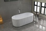 AQUALINE - TURIA STRIP voľne stojaca vaňa 170x80cm, biela E2780