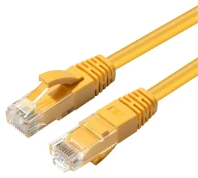 MicroConnect CAT6a U/UTP 2m žltá / Sieťový kábel / RJ-45 / PoE / LSZH (MC-UTP6A02Y)