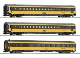 Roco 6200082 Sada 3 ks osobných vagónov RegioJet VI