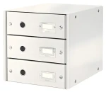 Leitz Zásuvkový box ClickStore 3 zásuvky biela / Formát A4 / Kartón (60480001)