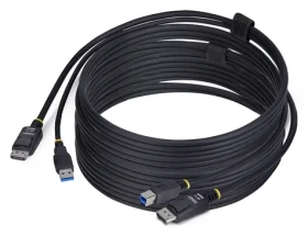 StarTech čierna / KVM kábel / DisplayPort (M) + USB-A / 5 Gbps / 3 m (DU12210-KVM-CABLE)