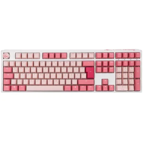 Ducky One 3 Cherry MX-Black-Clear-Top ružová / herná klávesnica / mechanická / drôtová USB-C / DE (DKON2108-HDEPDGOWWPC2)