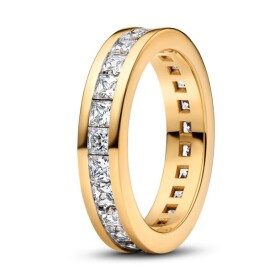 Pandora Trblietavý pozlátený prsteň Krúžok večnosti Shine 163797C01 50 mm