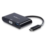 StarTech Multiport video adaptér USB-C na VGA USB-A PowerDelivery 60W čierna / 2048 x 1280p / 60Hz / Thunderbolt 3 (CDP2VGAUACP)
