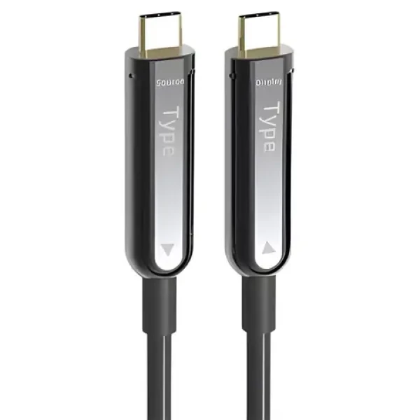 PremiumCord Optický AOC video kábel USB-C 10 m / Video kábel / USB-C / 4K 60Hz / optické vlákno (8592220027278)