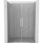 MEXEN/S - Rox posuvné sprchové dvere 140, transparent, biela 8C2-140-002-20-00