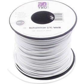 TRU COMPONENTS 1567228 opletenie / lanko, LiY, 1 x 0.50 mm², biela, 100 m; 1567228
