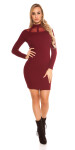 Sexy KouCla Ripp knit dress with mesh Einheitsgroesse