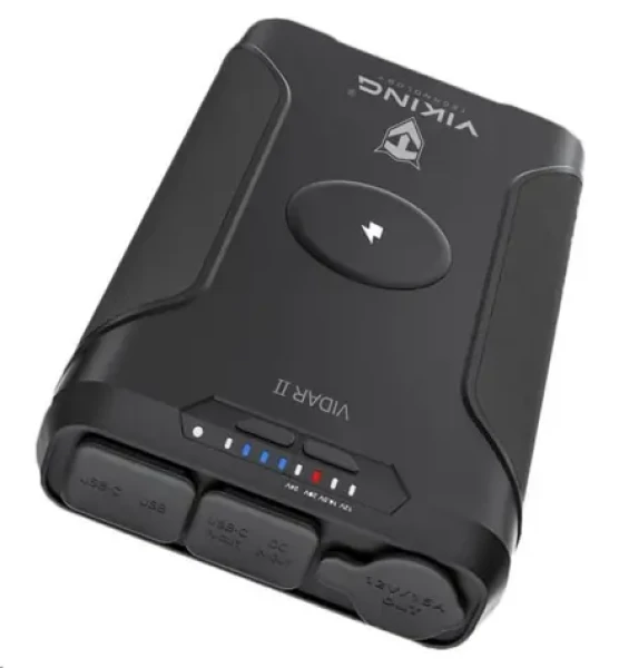 Viking VIDAR II outdoorová powerbanka čierna / 72000 mAh / DC / USB-A + 2x USB-C + bezdrôtové nabíjanie / IP65 (VIDAR II)