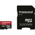 Transcend Premium pamäťová karta micro SDHC 16 GB Class 10, UHS-I vr. SD adaptéru; TS16GUSDU1