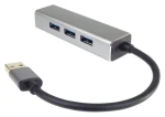 PremiumCord USB 3.0 HUB 4-portový strieborná / USB hub / 4X USB 3.0 / 5 Gbps (ku3hub4e)