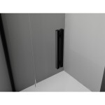 MEXEN/S - Exo štvrťkruhový asymetrický posuvný sprchovací kút 100 x 90, transparent, čierna 8131-100-090-70-00