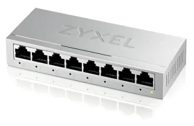 ZyXEL GS-108B v5 strieborná / Desktop Switch / 8x 1Gbps / 2x QoS / Kovové prevedenie (GS-108BV5-EU0101F)