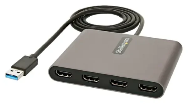 StarTech USB 3.0 na 4 HDMI adaptér / Grafický adaptér / Full HD / hliníkový (USB32HD4)