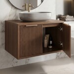 REA - Kúpeľňová skrinka pod umývadlo Core 60cm Brown REA-M0411