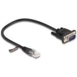 Delock 88008 RJ45 / sériový sieťové káble, prepojovacie káble kábel 0.30 m čierna 1 ks; 88008