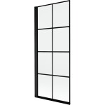 MEXEN - MIST vaňová zástena 80x150 cm 6mm 1-s, čierna, dekor, ľavá 8A9-080-001-70-77-L