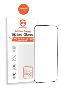 Mobile Origin Orange Screen Guard Spare Glass Apple iPhone 15 / náhradné sklo pre inštalačnú sadu (SGA-SP-i15)