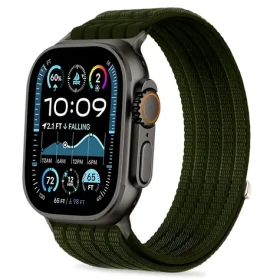 Tech-Protect Nylon Sport 44/45/46/49 mm tmavo zelená / Remienok / Apple Watch / nylonový športový