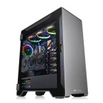 THERMALTAKE case A500 ALUMINIUM TG čierna / MidiTower / USB 2.0 | USB 3.0 / bez zdroja / ATX / priehľadná bočnica (69679)