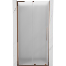 MEXEN/S - Velar L posuvné sprchové dvere 120, dekor, ružové zlato 871-120-003-31-60