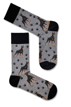 PÁNSKE PONOŽKY DOBERMAN 0125.104 GREY MELANGE 39-42