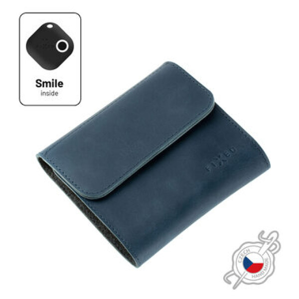 FIXED Smile Classic Wallet Kožená peňaženka so smart trackerom FIXED Smile PRO modrá (FIXSM-SCW2-BL)