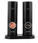 Huslog Elektrické mlynčeky na korenie čierna / 2 ks / 70 ml / 4X AAA / LED podsvietenie (OWN000106)