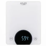 Adler AD 3173w biela / Kuchynská váha / 10 kg / LCD / TARE / tvrdené sklo / 2x AAA (AD 3173w)