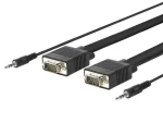 MicroConnect Kábel Full HD SVGA HD15 s Jack konektormi 10m čierna / Full HD (1920x1080) @ 60Hz / 3.5mm Jack (MONGG10BMJ)