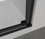 CERANO - Sprchové otočné dvere Porte L/P - 8 mm - čierna matná, transparentné sklo - 90x195 CER-413492
