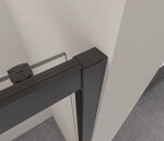 CERANO - Sprchové posuvné dvere Varone LINE Ľ/P - 6 mm - čierna matná, transparentné sklo - 150x195 CER-8050BD7555